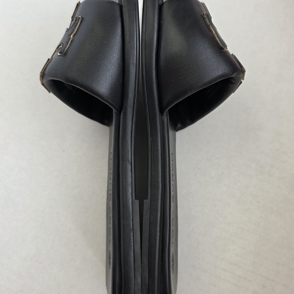 Tory Burch Black Slide Perfect Black/Gold Size 10 - Picture 7 of 15